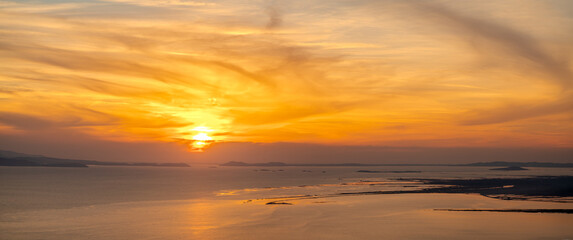 Wall Mural - beautiful sky over the ionian sea in greece during sunset