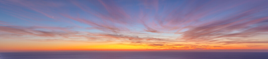 Wall Mural - beautiful sky over the sea after sunset