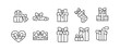 © InvisionFrameStudio - A set of 10 versatile gift-related icons, encompassing various forms of presents, such as wrapped boxes, gift cards, shopping incentives, and puppies and cars with bows. Vector illustration