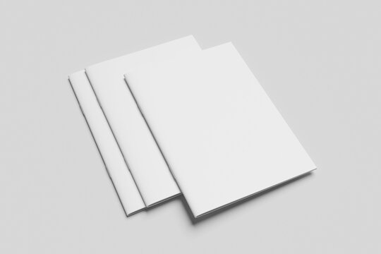 Blank magazine brochure for mockup - perfect 3D  rendering