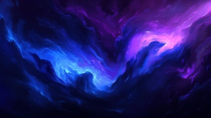 Wall Mural - Vibrant Colorful Swirling Abstract Cosmic Background Art