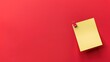 © AI - A sticky note with a reminder to explore new things on a solid red background