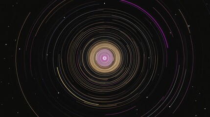 Wall Mural - Swirling Star Trails in Circular Pattern Over Dark Night Sky