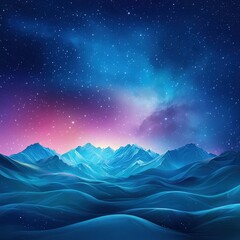 Wall Mural - a beautiful blue sky with mountains in the background