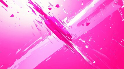 Poster - Abstract Digital Art with Vibrant Pink Explosions and Textures