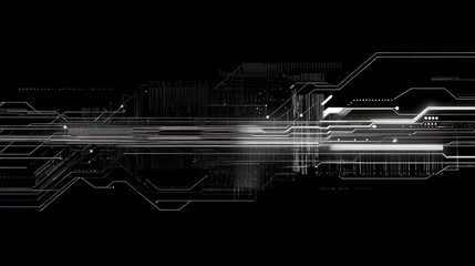 abstract digital circuitry on black background