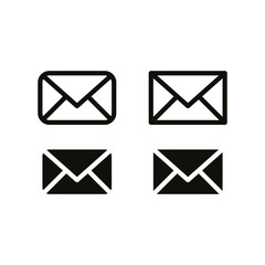 Leinwandbilder - envelope icon, email message icon - Mail icon button sign, notification new message icons buttons	
