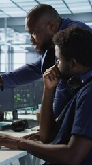 Poster - vertical video data center manager helps intern implement ai predictive maintenance systems. server 