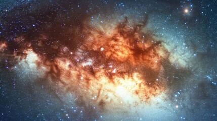 Wall Mural - stunning cosmic landscape of colorful galaxy with star formation
