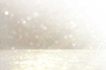 Wall Mural - abstract background of soft focus bokeh lights
