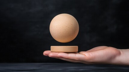 Poster - A hand holds a circular object above a flat surface, creating an illusion of levitation against a dark background.