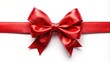 © Watcharapon - Red ribbon bow isolated on a background, red, ribbon, bow, isolated,background, decoration, holiday, gift, present, silk