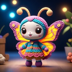 Wall Mural - butterfly stuffed doll 