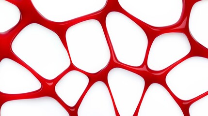 Poster - Red and white background with a red and white pattern. The red and white pattern is made up of squares and triangles. The image has a bold and dynamic feel to it