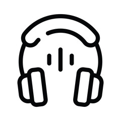 Poster - Perfectly designed icon of headphones in modern style