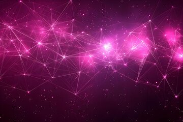 Aufkleber - A vibrant, abstract representation of interconnected points and lines in a cosmic setting.