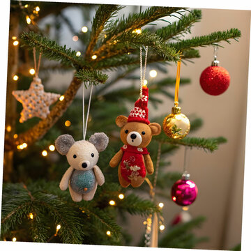 christmas and new-year background with ornament