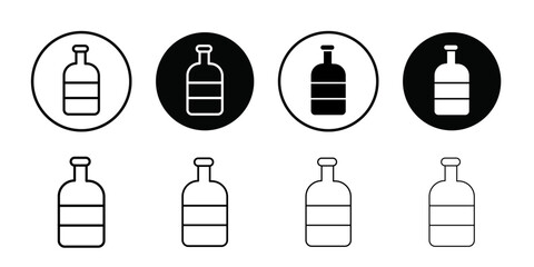 Aufkleber - Glass bottle icon Outline vector for web ui