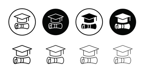 Aufkleber - Graduation ceremony icon Outline vector for web ui