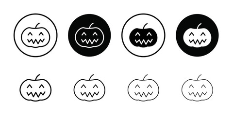 Aufkleber - Halloween pumpkin icon Outline vector for web ui