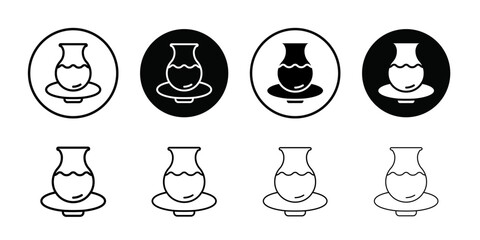 Poster - Handmade pottery icon Outline vector for web ui