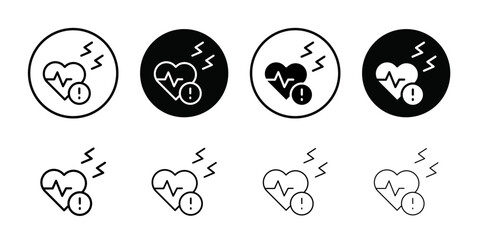 Poster - Heart attack icon Outline vector for web ui