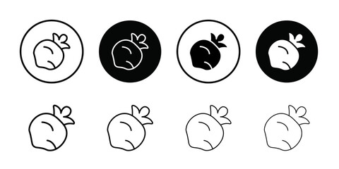 Aufkleber - kohlrabi icon Outline vector for web ui