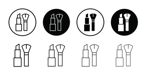 Poster - makeup icon Outline vector for web ui