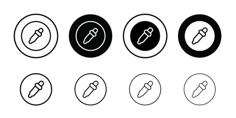 Poster - pipette icon Outline vector for web ui