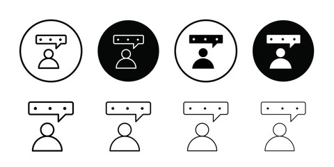Poster - review icon Outline vector for web ui