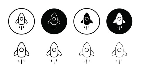 Aufkleber - Rocket Spaceship Startup icon Outline vector for web ui