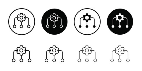 Aufkleber - Supply chain icon Outline vector for web ui