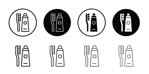 Poster - tooth brush icon Outline vector for web ui