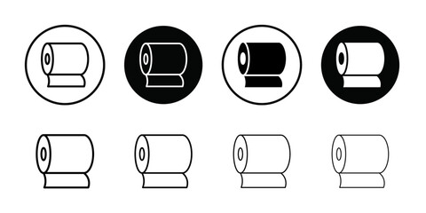 Poster - toilet tissue paper roll icon Outline vector for web ui