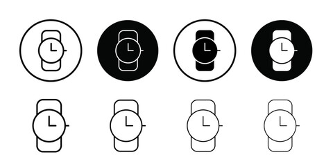 Poster - Wristwatch icon Outline vector for web ui