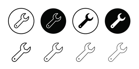Poster - Wrench icon Outline vector for web ui