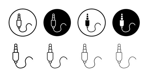 Aufkleber - AUX cable icon Outline vector for web ui