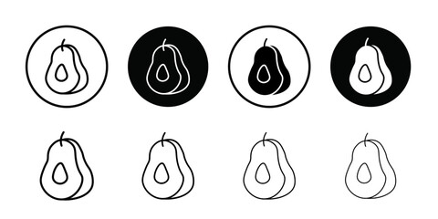 Aufkleber - avocado icon Outline vector for web ui