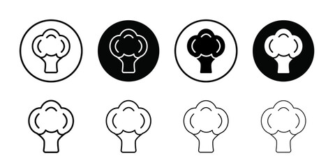 Aufkleber - Broccoli icon Outline vector for web ui
