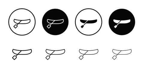 Poster - canoe icon Outline vector for web ui