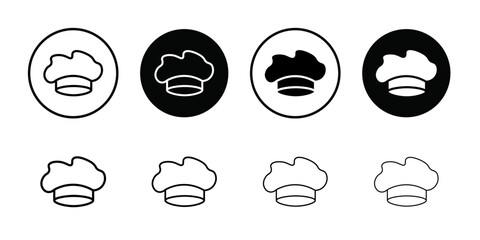 Poster - Chef hat icon Outline vector for web ui
