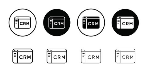 Aufkleber - crm icon Outline vector for web ui