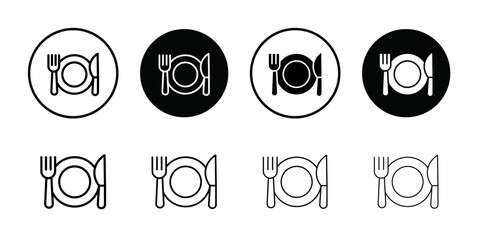 Poster - Cutlery icon Outline vector for web ui
