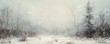 © Atthasit - A serene winter landscape shrouded in fog, featuring snow-covered ground and sparse trees, creating a tranquil, ethereal atmosphere.