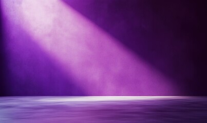 Poster - Purple light beam illuminating surface, creating dramatic atmosphere. Soft gradient background enhances visual depth and mood.