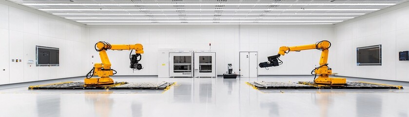 Poster - Industrial-scale fabrication of nanomaterial components with robotic arms working in a cleanroom environment