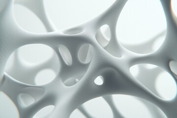 Poster - Conceptual representation of nanomaterials in lightweight construction applications, featuring a strong yet minimalistic structure