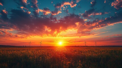 Canvas Print - a windmill with blades on top