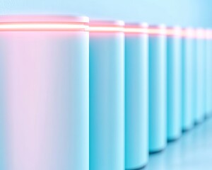 Poster - Futuristic Technology Glowing Supercomputers in Modern Data Center for Advanced Innovation