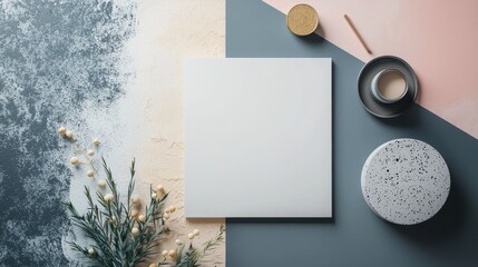 Poster - Modern Visual Mockup Featuring Polished Textures and Minimalist Design Elements for Display